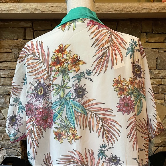 NWT Floral Print Boho Kimono with Tassels Size XL - Picture 8 of 11